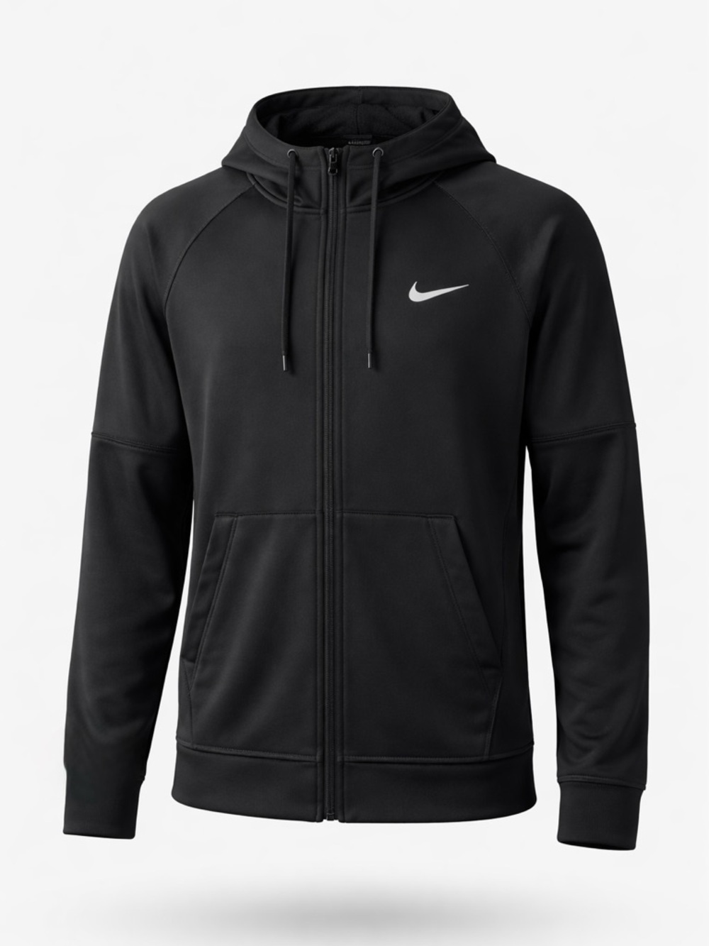 Nike Therma-FIT Black Zip Hoodie Jacket Size L Athletic Gym